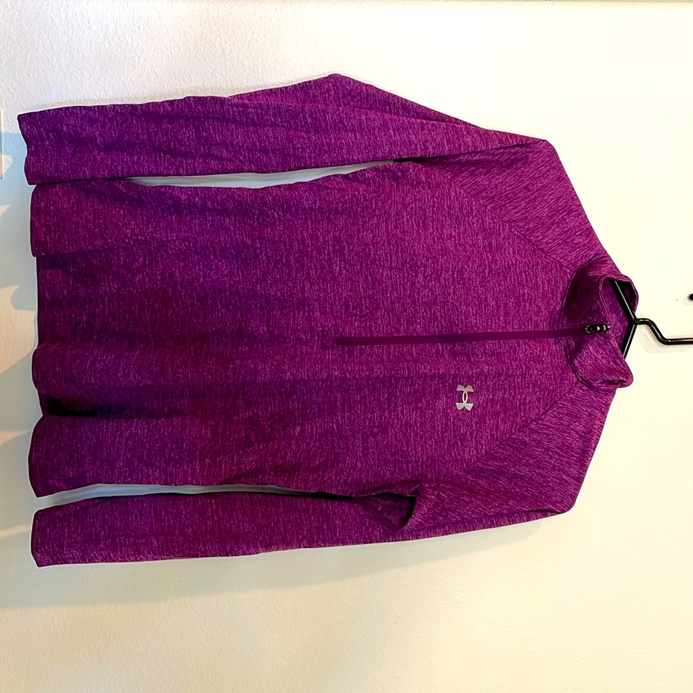 Athletic purple, long-sleeve, half-zip top. Worn once.
